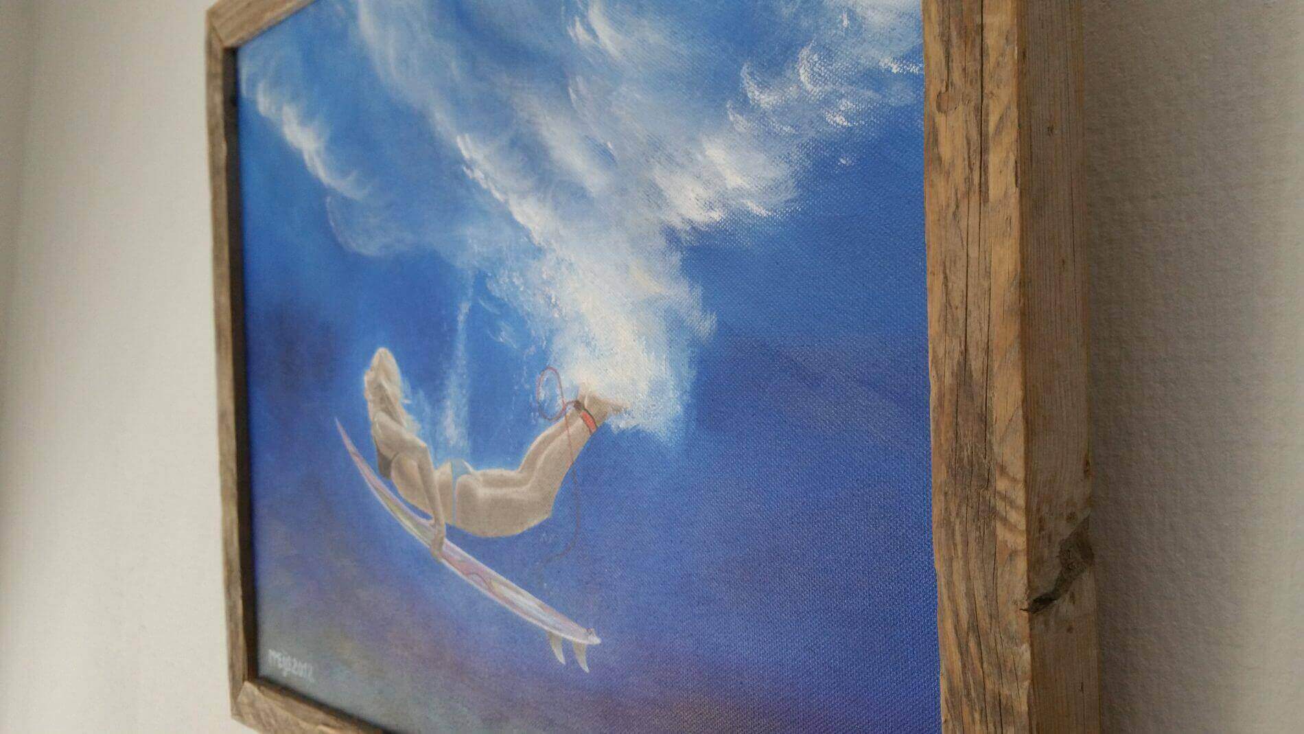 SurfArt painting Duck dive